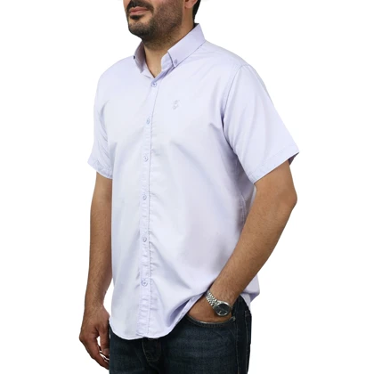 پیراهن آستین کوتاه ساده مردانه برند مد مدل 141114914
