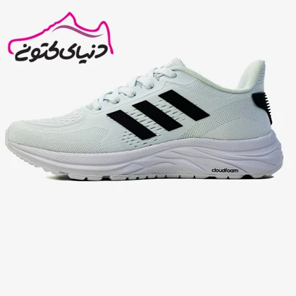 کتانی اسپرت زنانه و مردانه آدیداس کلودفوم دراما سفید مشکی