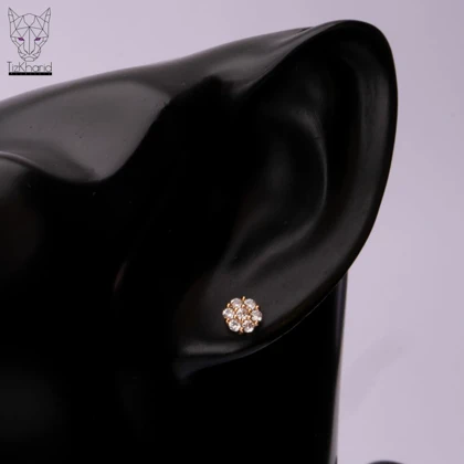 گوشواره گل پنج پر الماسی ژوپینگ