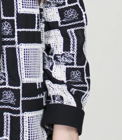 کت لینن قلاب‌بافی کد 1314