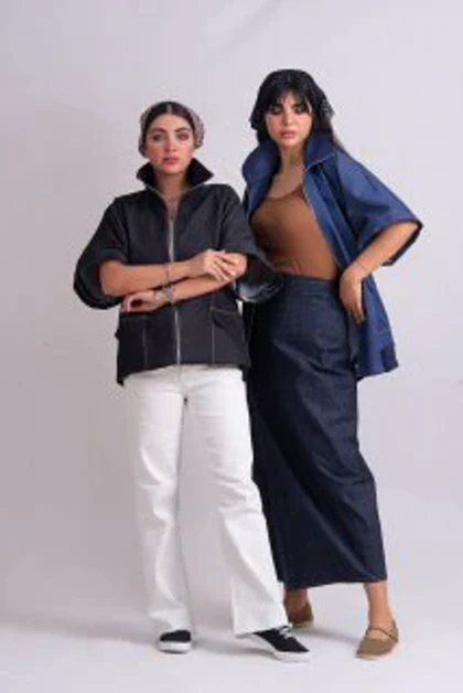 جکت جین سورمه ای Notte دوحالته