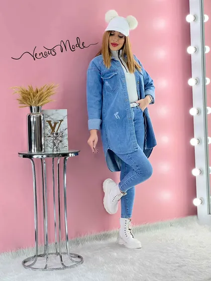 کت جین آبی روشن