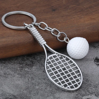جاکلیدی و آویز کیف فلزی Tennis Ball Pendant طرح راکت تنیس