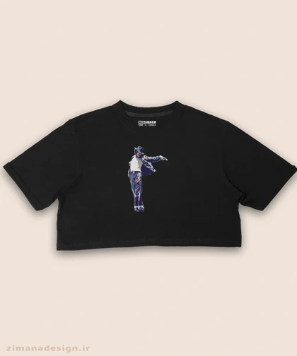 کراپ زنانه طرح مایکل جکسون کد 976