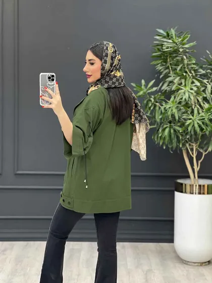 مانتو لینن بغل پاگن آستین ضربدری