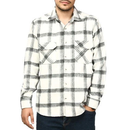 پیراهن آستین بلند پشمی مردانه مدل 6103887