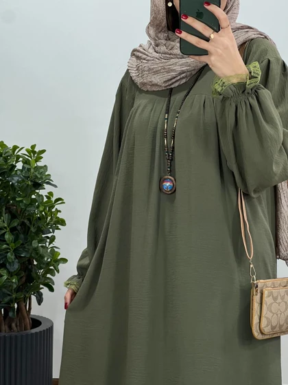 مانتو عبایی بلند رایلی کد 2475