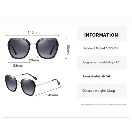 عینک آفتابی زنانه کارن بازار Karen Bazaar مدل CP9616 پلاریزه UV400