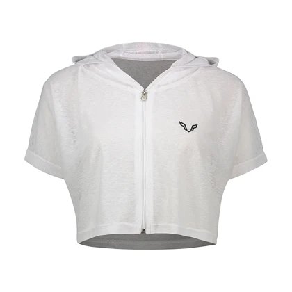 کراپ تیشرت زیپ‌دار ورزشی زنانه TS1992 W