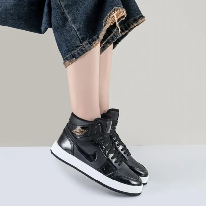 کفش و کتانی رنگ مشکی مدل نایک NIKE Jordan 1 ساق‌دار کد 71611