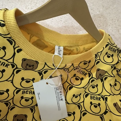 بلوز آستین بلند طرح خرس بچه گانه خارجی BEAR