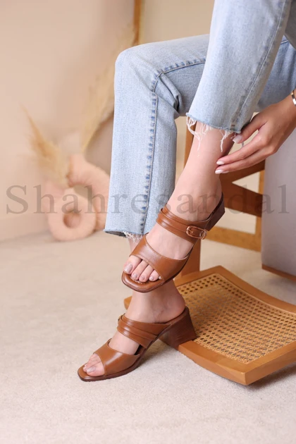 کفش صندل پاشنه‌دار زنانه کد 557