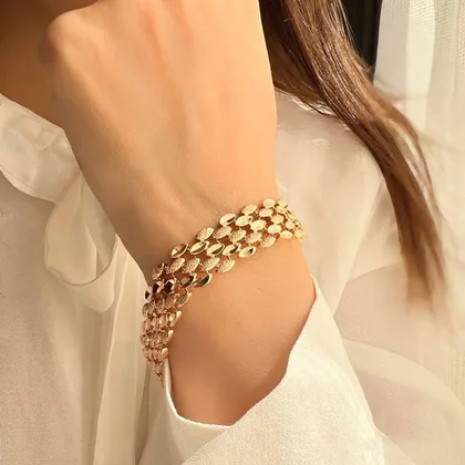 دستبند گندمی تراش دار برند ژوپینگ