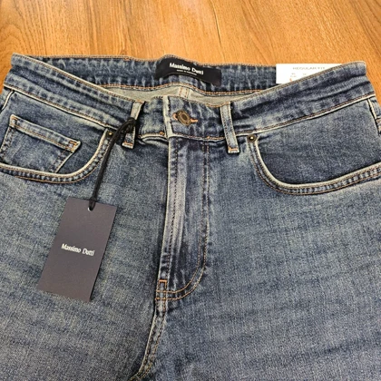 شلوارجین رگولار آبی طرح ماسیمو