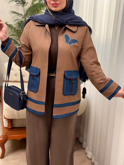 کت گلدوزی پروانه 3487