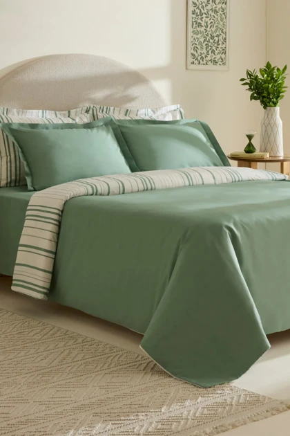 سرویس روتختی دو نفره Karaca Home مدل Cool Stripe پنبه پلی‌استر