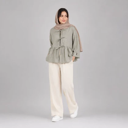 شومیز زنانه عروسکی چین‌دار آویسا کد 214