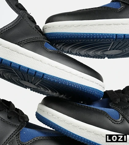 کفش کتانی مردانه و زنانه ساق‌دار مشکی آبی سفید NIKE jordan 1