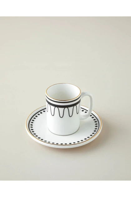 فنجان قهوه دو نفره English Home مدل Glowy White