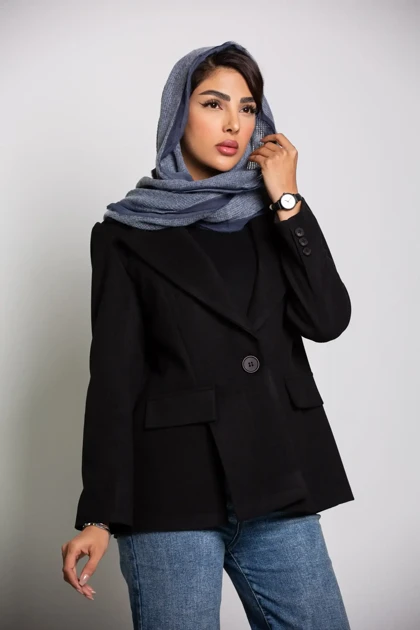 کت زنانه فوتر دکوب چاک‌دار