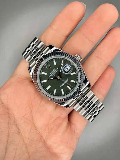 ساعت مچی رولکس سوئیسی سیلور بند جوبیلی صفحه سبز Rolex Datejust