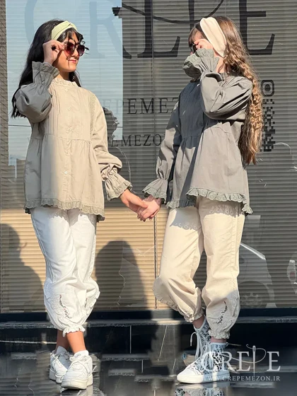 شلوار لینن دمپا گلدوزی