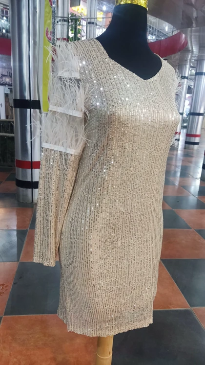 پیراهن مجلسی پولکی کد 1039