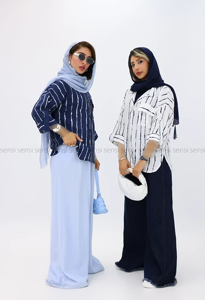 شومیز راه راه پری