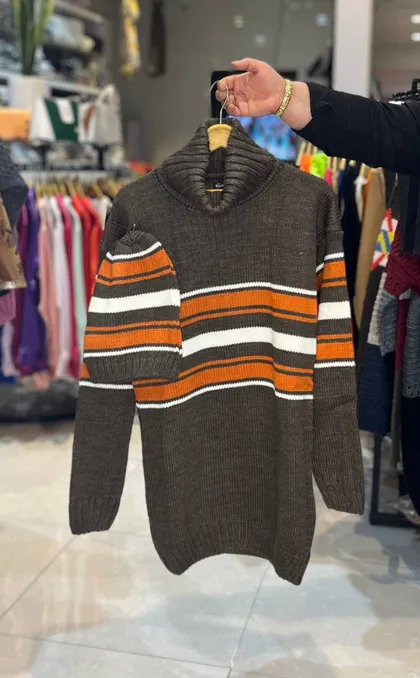 تونیک بافت با کلاه تیارا کد 7366