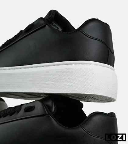 کفش کژوال مردانه چرمی مشکی سفید ZARA مدل 7370