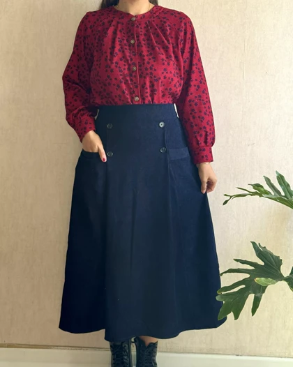 دامن مخمل کبریتی 6