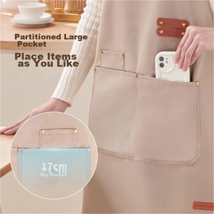 پیش بند آشپزخانه اکوکو Ecoco مدل E2301 ضد آب و ضد چربی با جیب