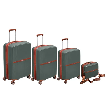 چمدان نشکن تراولگو مدل TRAVEL GO - TV7575 TRIP TIME SERIES سری 4 عددی ( به همراه چمدان آرایشی هدیه )