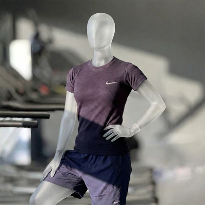 تیشرت ورزشی زنانه نایک (Nike) مدل کبریتی جذب با لوگو گلدوزی