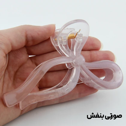 کلیپس دخترانه مدل پاپیون دنباله دار دو رنگ