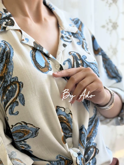 شومیز جلو گره ترمه 0452