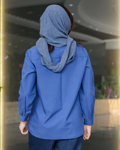 خرید عمده شومیز آبی زنانه قیمت 328 تومن کد 7173