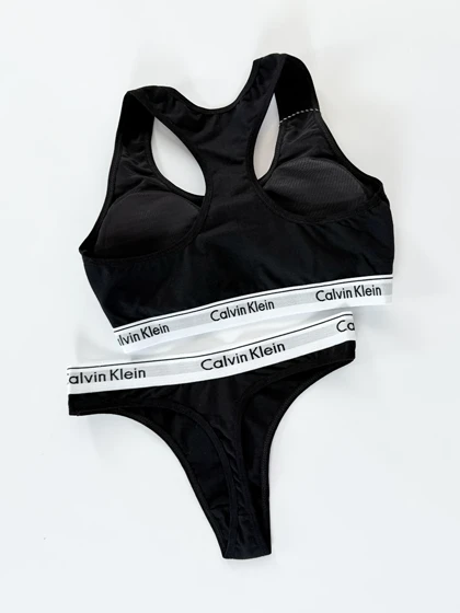 ست نیم‌تنه کاپ‌دار و شورت بکلس نخ پنبه کلوین کلاین Calvin Klein