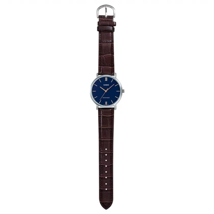 ساعت مچی مردانه کاسیو Casio مدل MTP-VT01L-2BUDF با بند چرمی کلاسیک