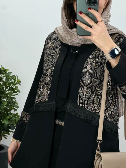 مانتو مجلسی سوزندوزی گلاریس