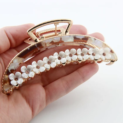 کلیپس زنانه مدل فلزی گل