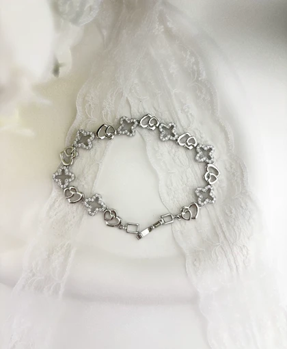 دستبند سیلور ونکلیف نگینی965