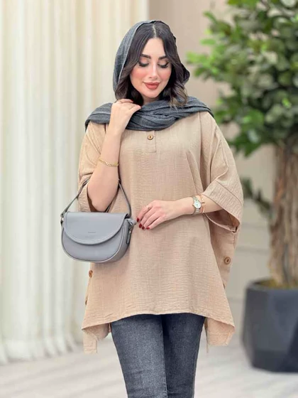 مانتو پانچ بغل سه دکمه کتایون