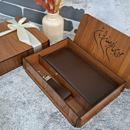 کیف پول چرم مردانه دستی چرم طبیعی ساده