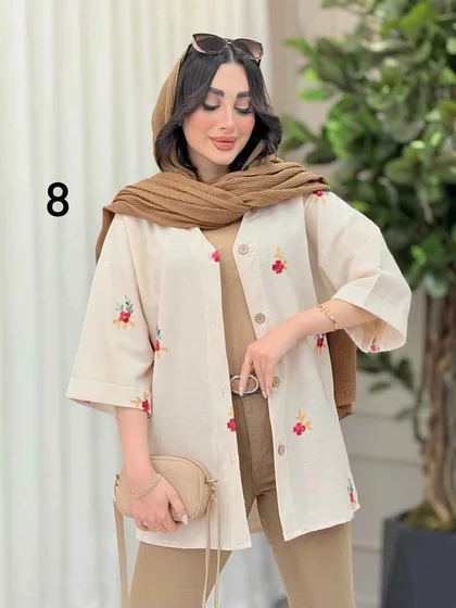 شومیز نچرال طرح دار