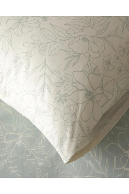 سرویس روتختی دو نفره English Home مدل Bloom Sonata پنبه‌ای - سبز-کرم