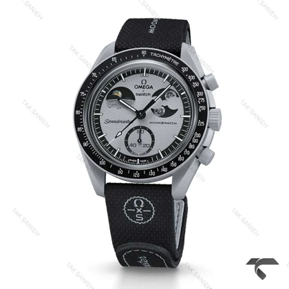 امگا سواچ ماموریت به زمین صفحه طوسی بند رابر جدید Swatch-10211-U