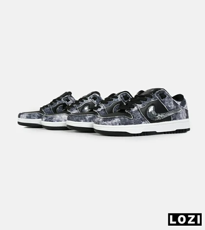 کفش کتانی مردانه و زنانه مشکی زغالی NIKE dunk low steam puppet