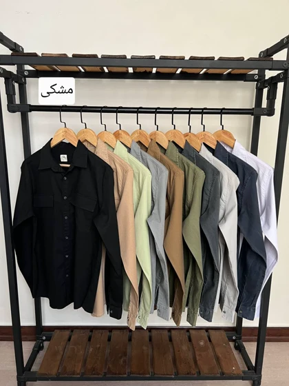 پیراهن آستین بلند کتان دوجیب 2484