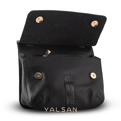 کیف دوشی زنانه چرم یلسان مدل ساینا کد 030-GC
